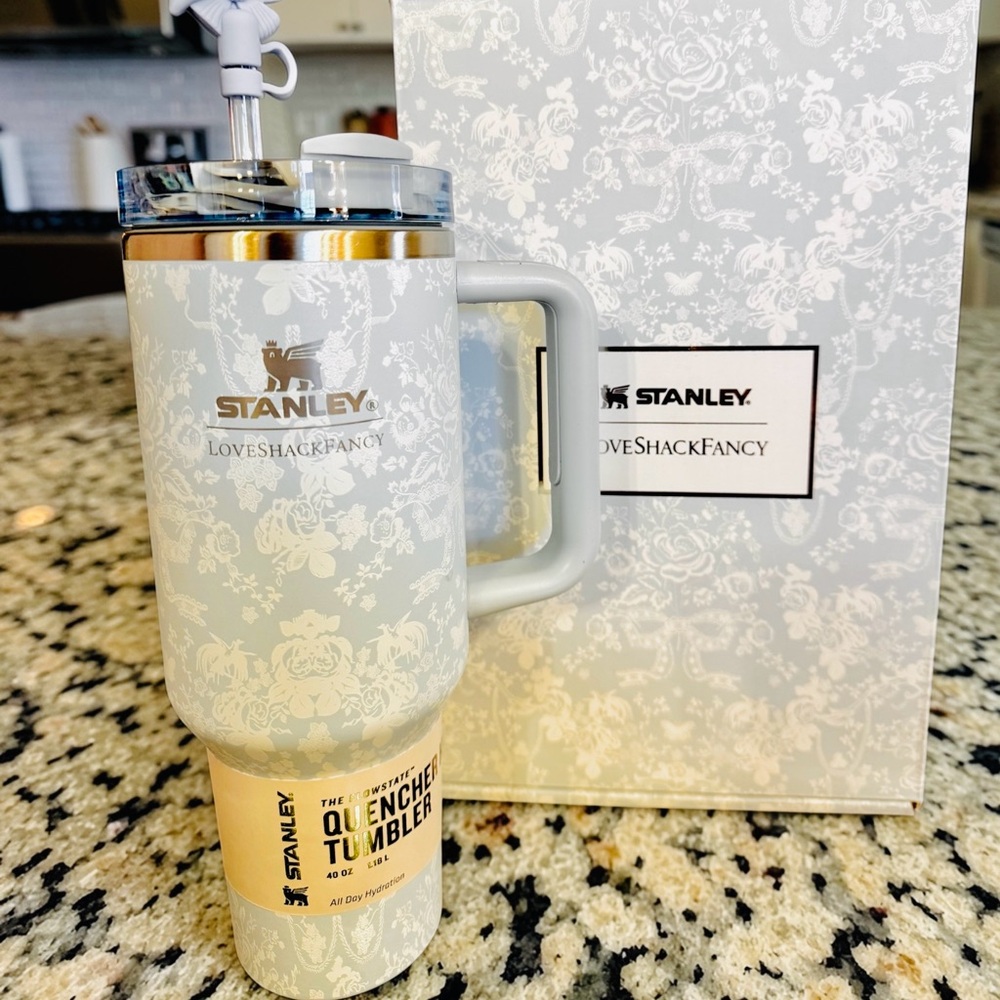 Stanley x LoveShackFancy White Floral Mug with Lid